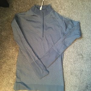 EUC lululemon rest less 1/2 zip in slate blue size 8